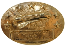 Challenger Commemorative Belt Buckle, Given to the Scobee Family After the Mission